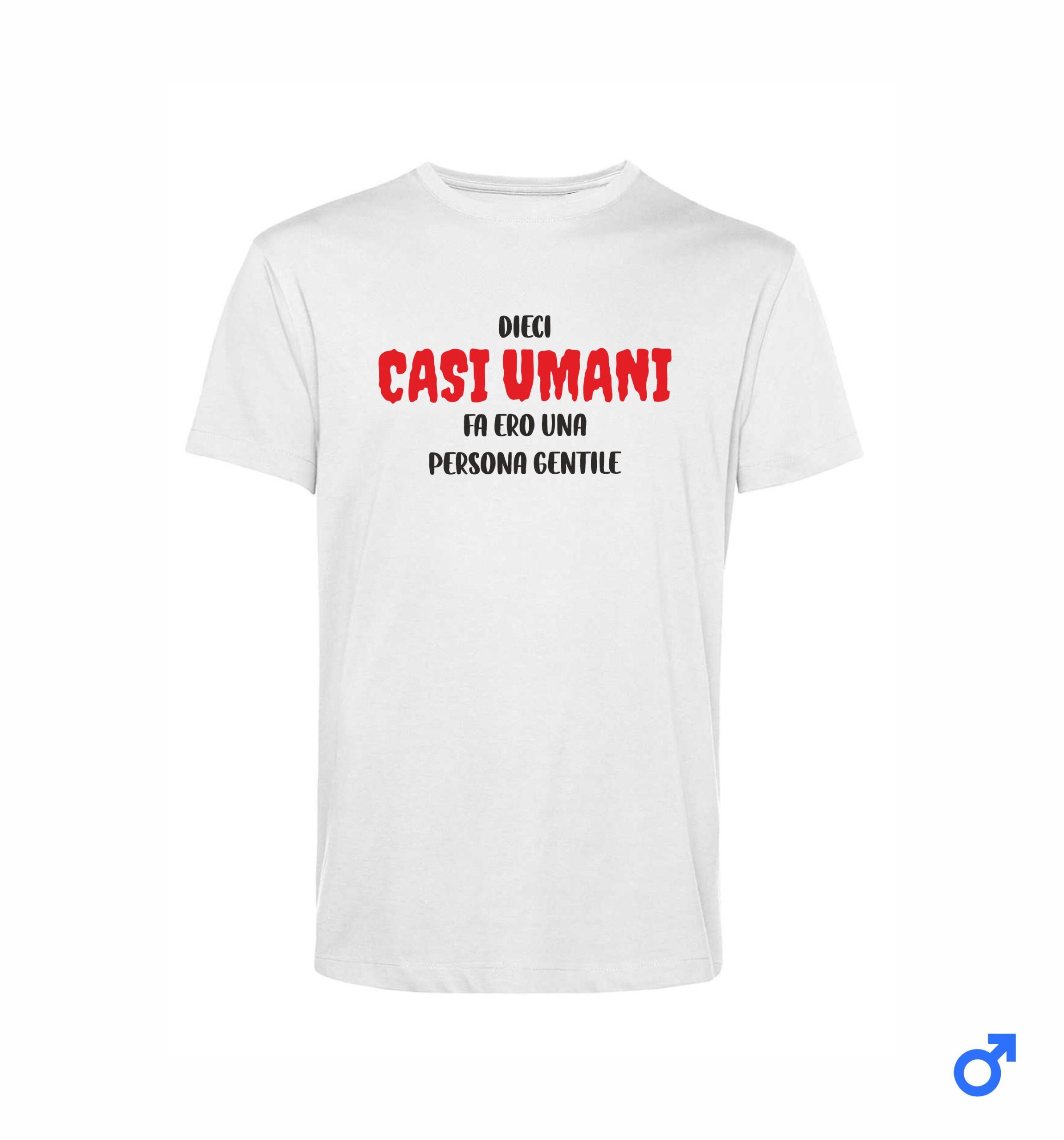 T-shirt Uomo – Casi Umani – Bianco – SAMO Ideology