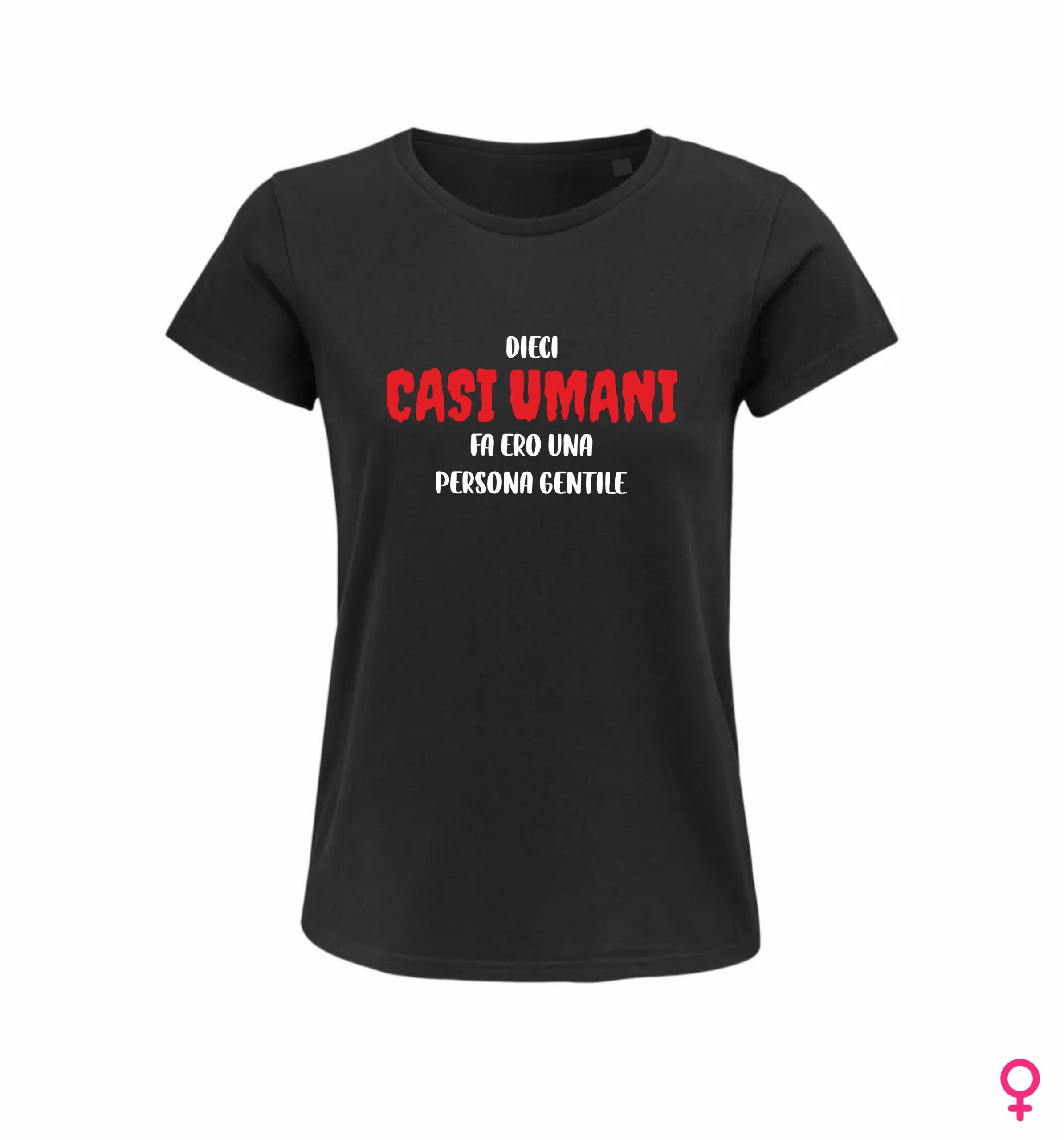 T-shirt Donna - Casi Umani - Nero